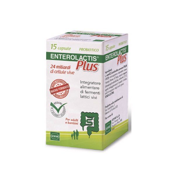 integratore alimentare fermenti lattici Enterolactis Plus 15 capsule