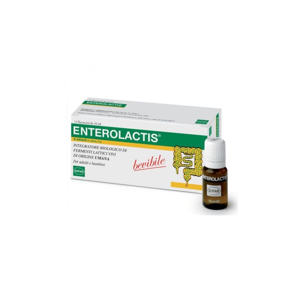 enterolactis integratore alimentare 12flaconcini orosolubili