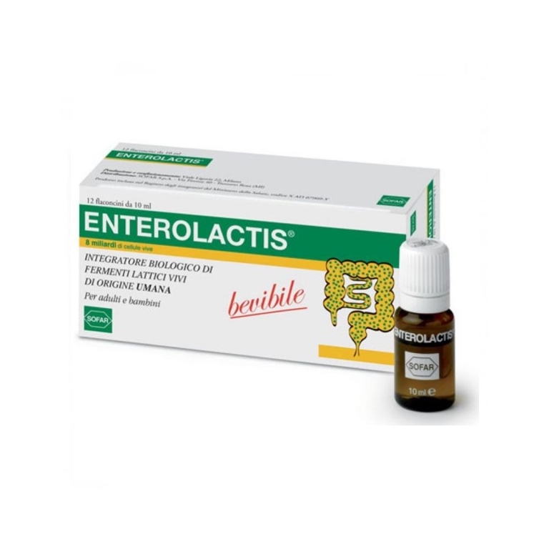 enterolactis integratore alimentare 12flaconcini orosolubili