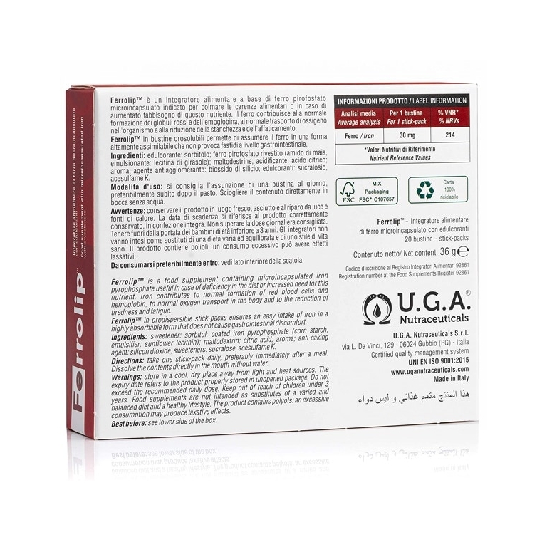 integratore ferro ferrolip bustine retro