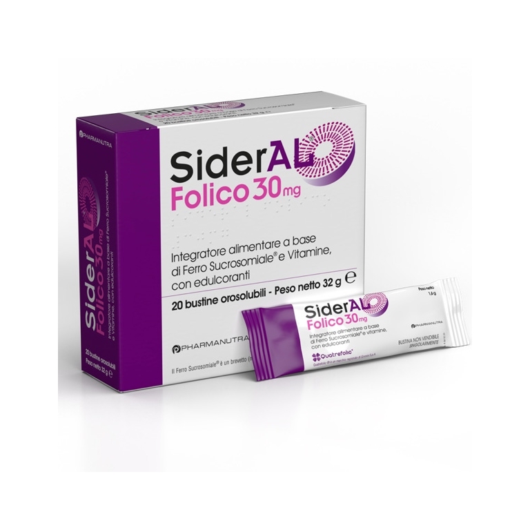 sideral folico 30mg bustine integratore ferro vitamine