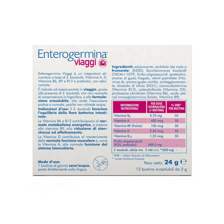 enterogermina viaggi integratore probiotici retro