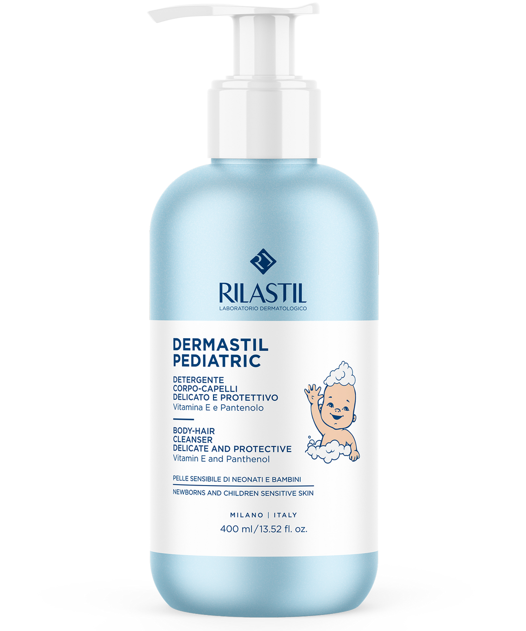 988723464_-_I39V00080_DERMASTIL_DETERGENTE__71874 Rilastil Dermastil Pediatric Detergente NG 400 ml - immagine 1