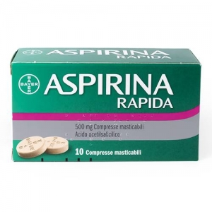 aspirina-rapida10cprmast500mg Aspirina Rapida 500 mg 10 compresse masticabili - immagine 1