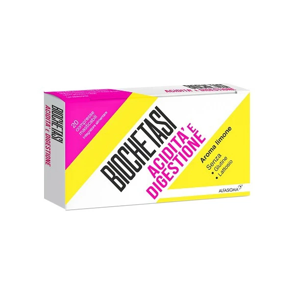 Biochetasi Acidit&agrave; e Digestione Limone 20 compresse masticabili