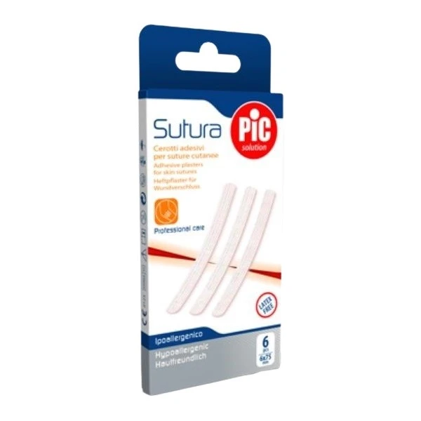 10 Cerotti per Sutura Pic Solution 3 x 75 mm