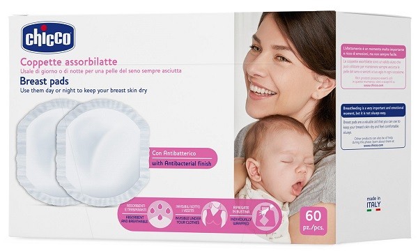 chicco-coppetta-assorbilatte-antibatterica-60-pezzi Chicco 60 Coppette Assorbilatte Antibatteriche - immagine 1