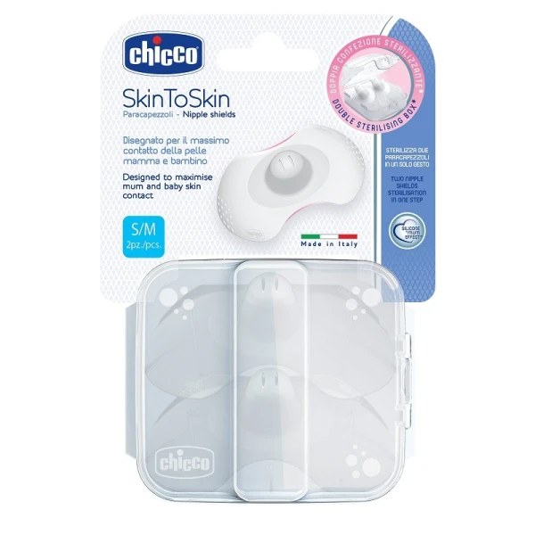Chicco 2 Paracapezzoli Silicone Small