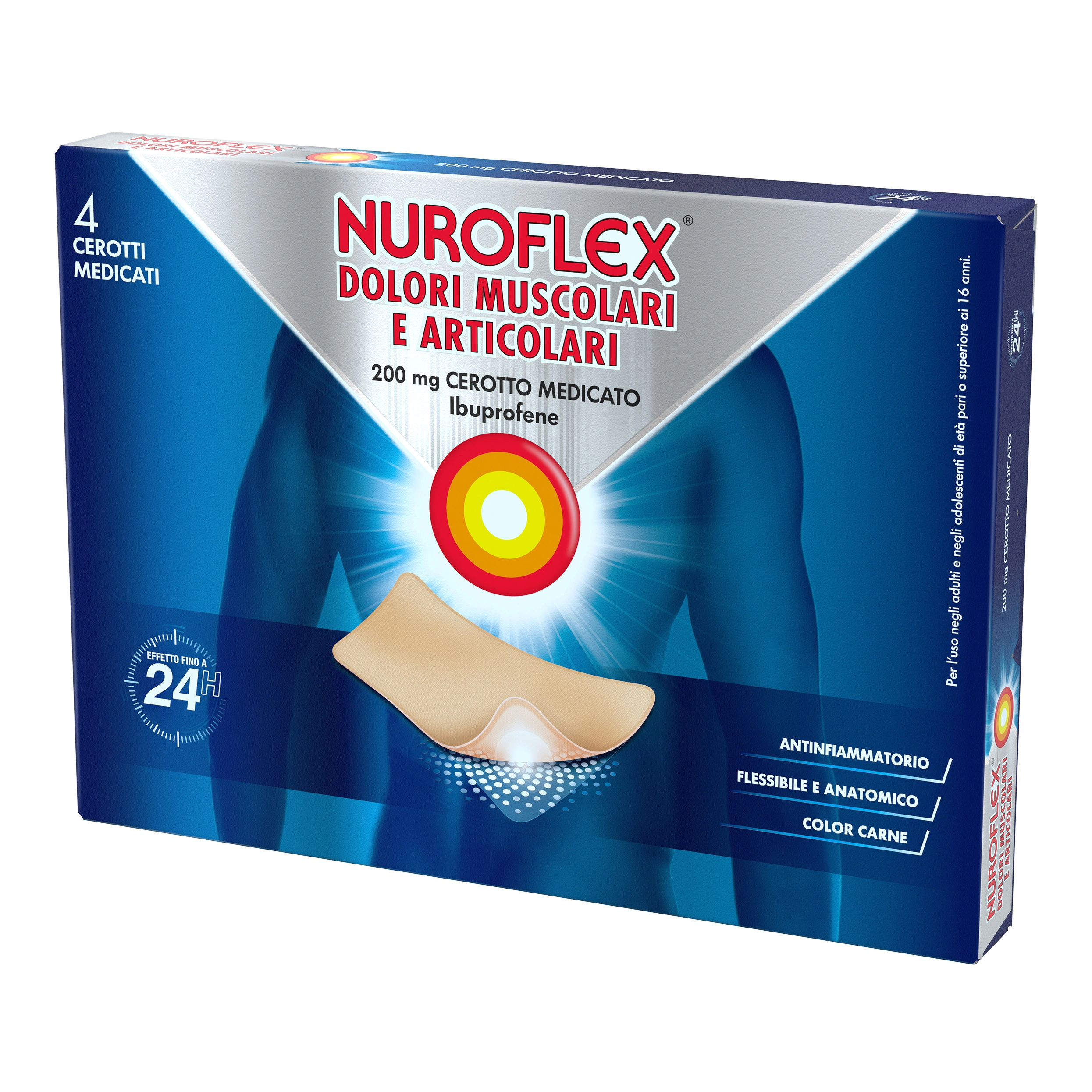 data_pharmadb_047036025-a2d1255e Nuroflex dolori muscolari e articolari 4 cerotti 200 mg - immagine 1