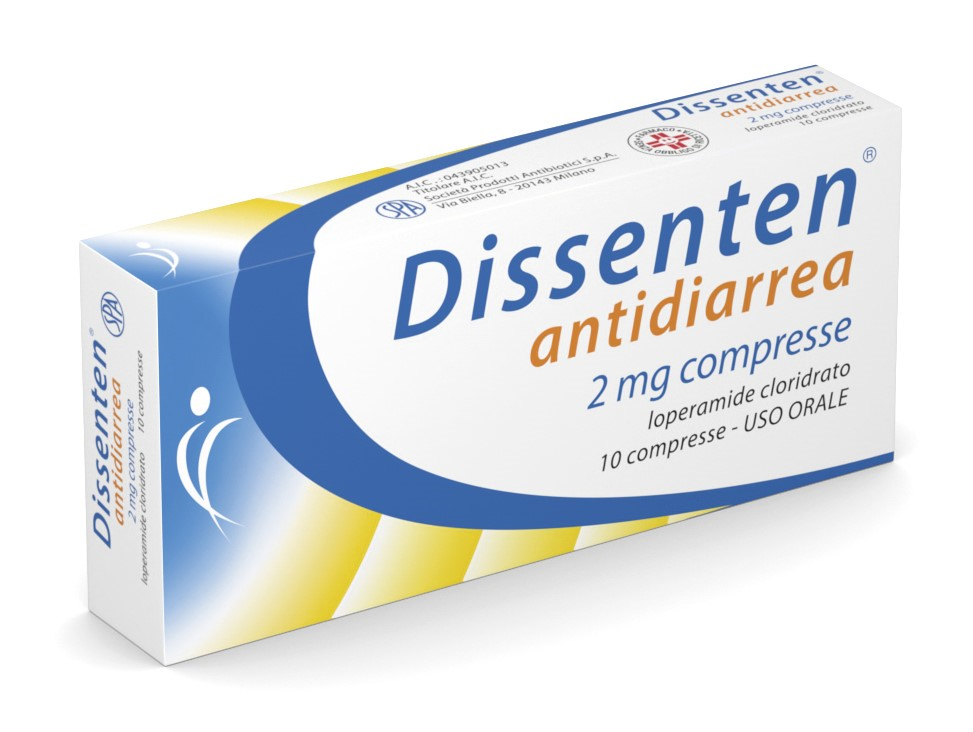 dissenten-antidiarrea10cpr2mg Dissenten Antidiarroico 2 mg 10 compresse - immagine 1