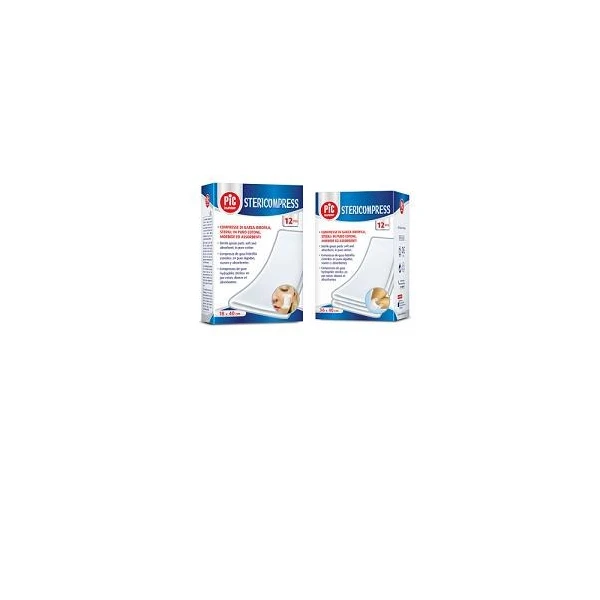 12 Garze Pic Stericompress 36x40 cm