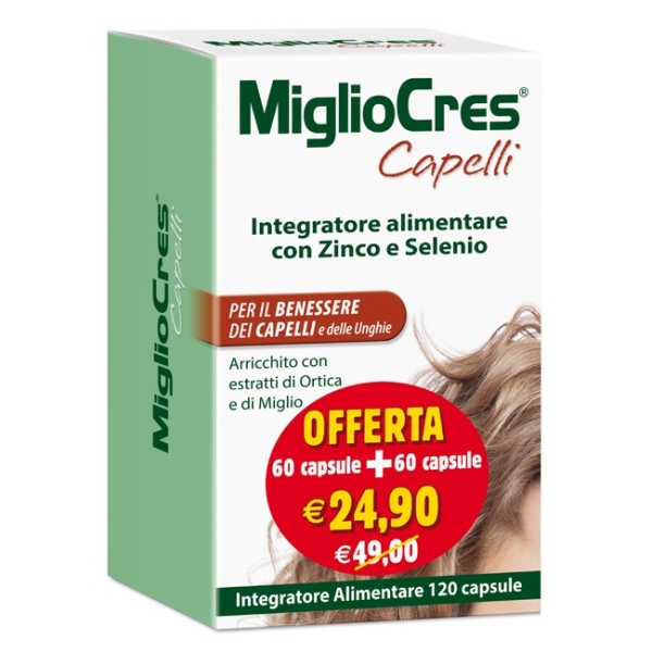 Migliocres Capelli 60 Capsule + 60 Capsule Promozione