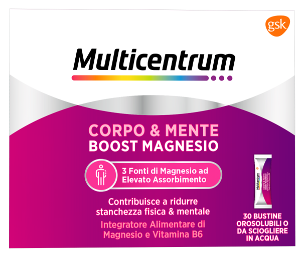 multicentrum-boost-magnesio-30-bustine Multicentrum Boost Magnesio 30 bustine - immagine 1