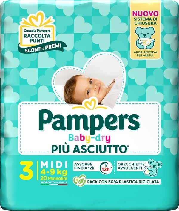 pampers-baby-dry-pannolino-downcount-midi-20-pezzi Pampers Baby Dry 20 Pannolini Downcount Midi - immagine 1