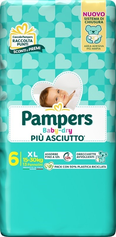 pampers-baby-dry-pannolino-downcount-xl-13-pezzi Pampers Baby Dry 13 Pannolini Downcount XL - immagine 1