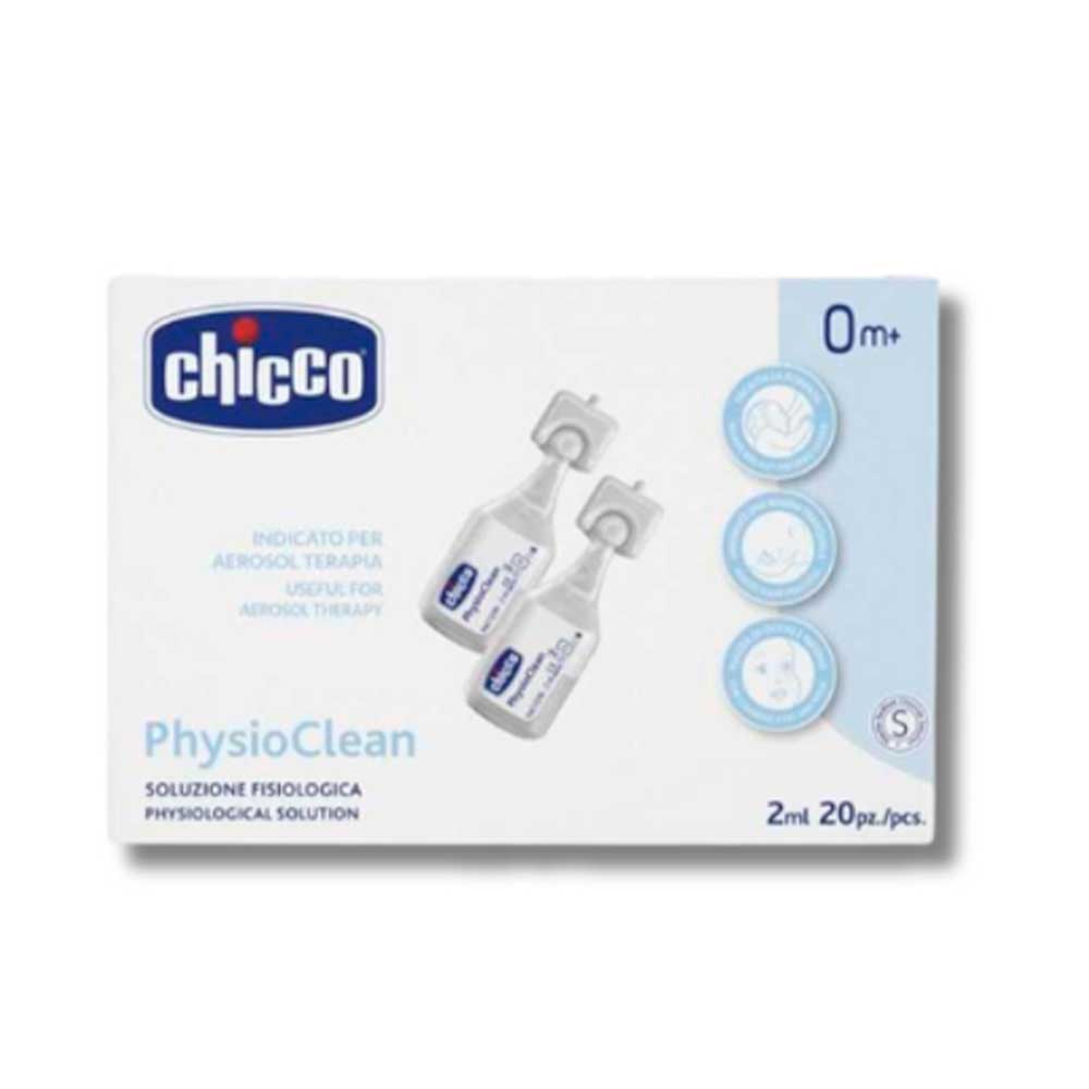 Chicco---Physioclean-Soluzione-Fisiologica-Detersione-Nasale-Confezione-20-Pezzi-da-2-Ml Soluzione salina isotonica PhysioClean 20 pezzi da 2 ml - immagine 1