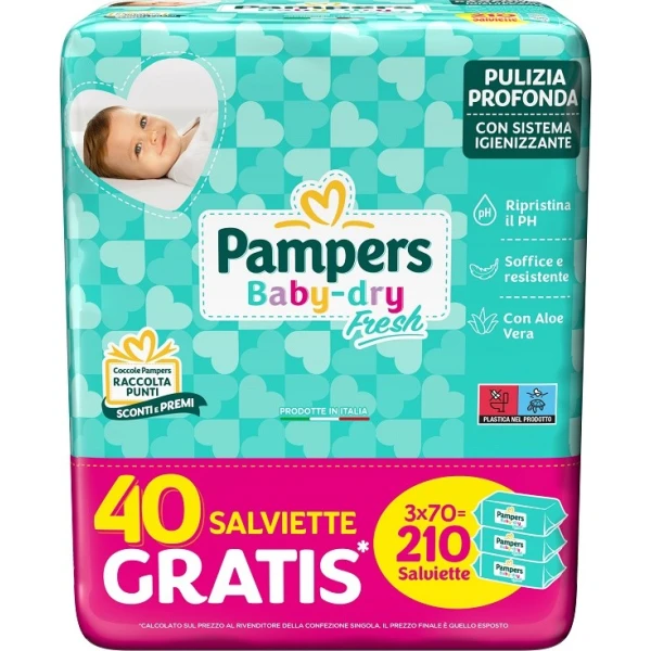 Pampers Baby-Dry Fresh 210 Salviette