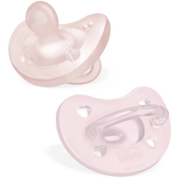 Chicco 2 Gommotti Silicone Rosa 2-6 mesi