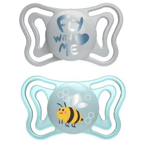 Chicco 2 succhietti Light azzurro in silicone 2-6 mesi