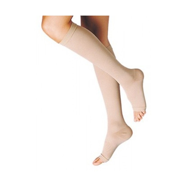 Gambaletto terapeutico Dualsan a compressione decrescente KKL2 punta aperta beige unisex 4