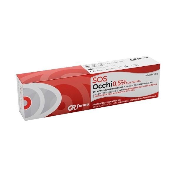Gel oftalmico lubrificante Dexpantenolo 5% SOS Occhi 0,5% 10 g