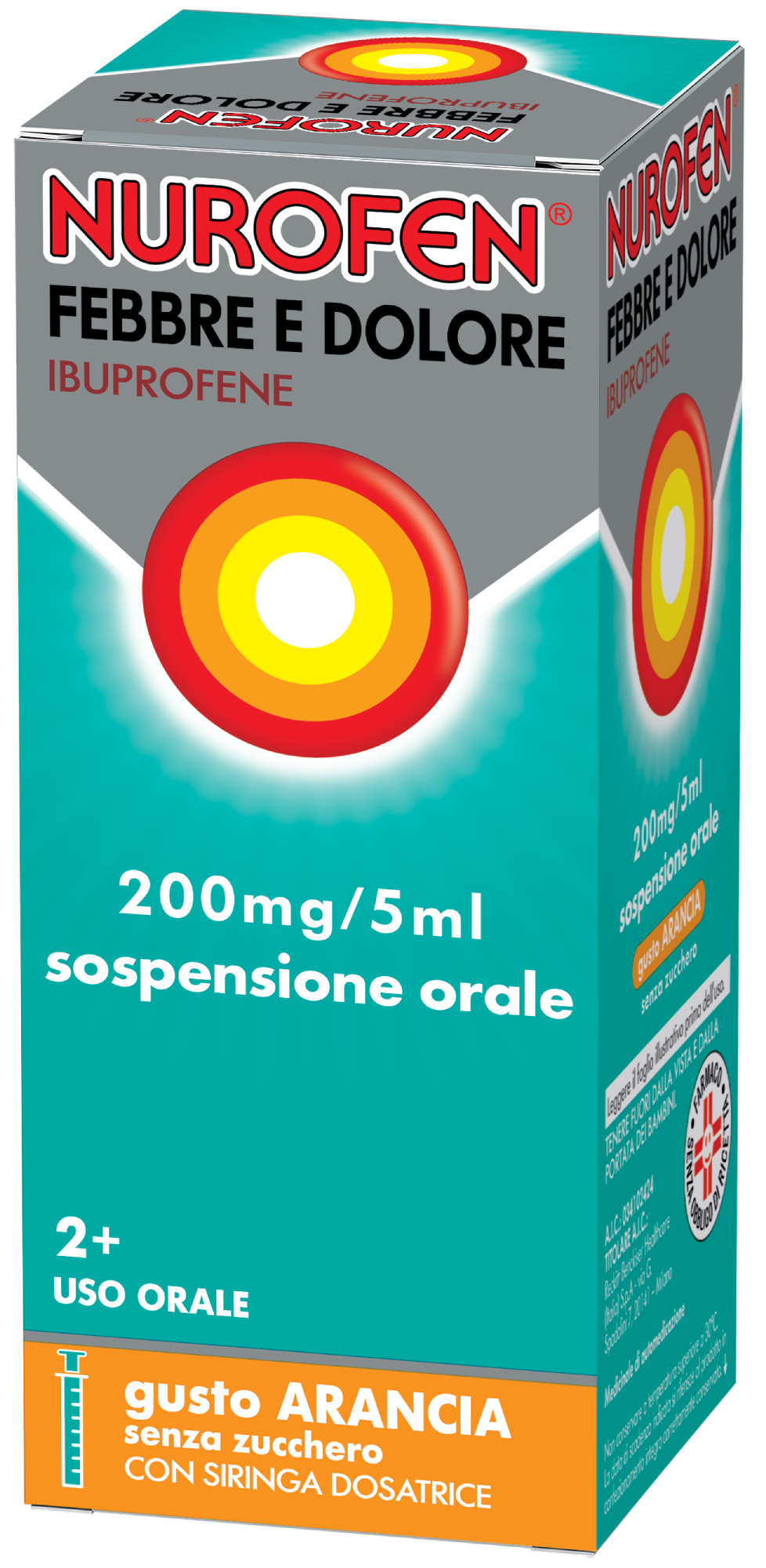 it-IT-3010395 Nurofen Febbre e Dolore 200 mg/5 ml Arancia 150 ml - immagine 1