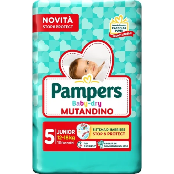 Pampers Baby Dry 13 pannolini mutandina Junior Small Pack