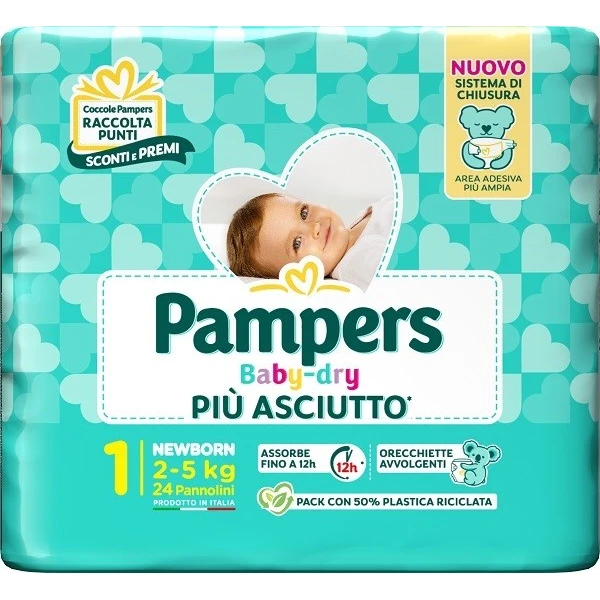 Pampers Baby Dry 24 Pannolini Newborn