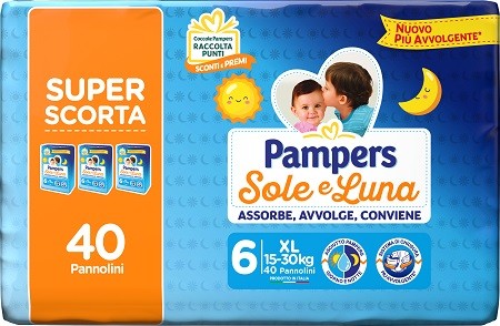 pampers-sole-luna-trio-xl-40-pezzi Pampers Sole e Luna Trio XL 40 pannolini - immagine 1