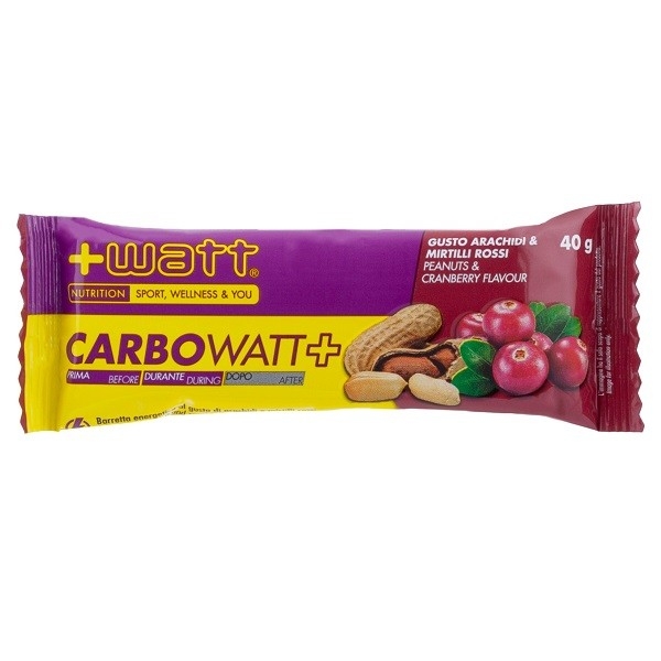 CARBOWATT+ BARRETTA ARACHIDI MIRTILLI ROSSI 40 G