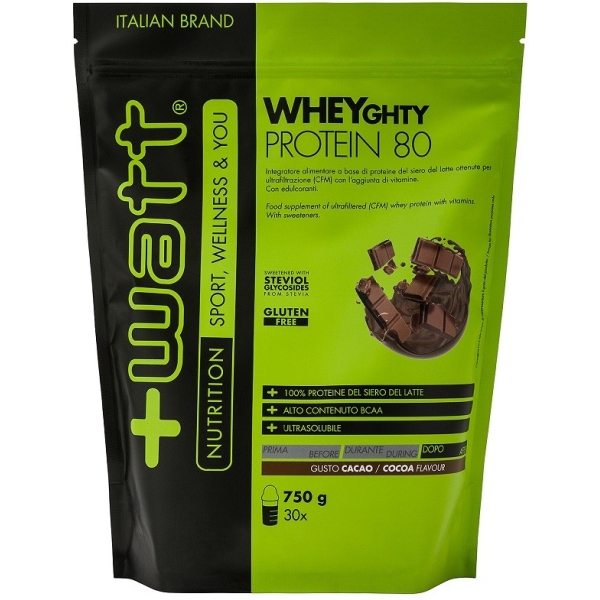 Wheygthy Protein 80 Cacao Doypack 750 g +Watt